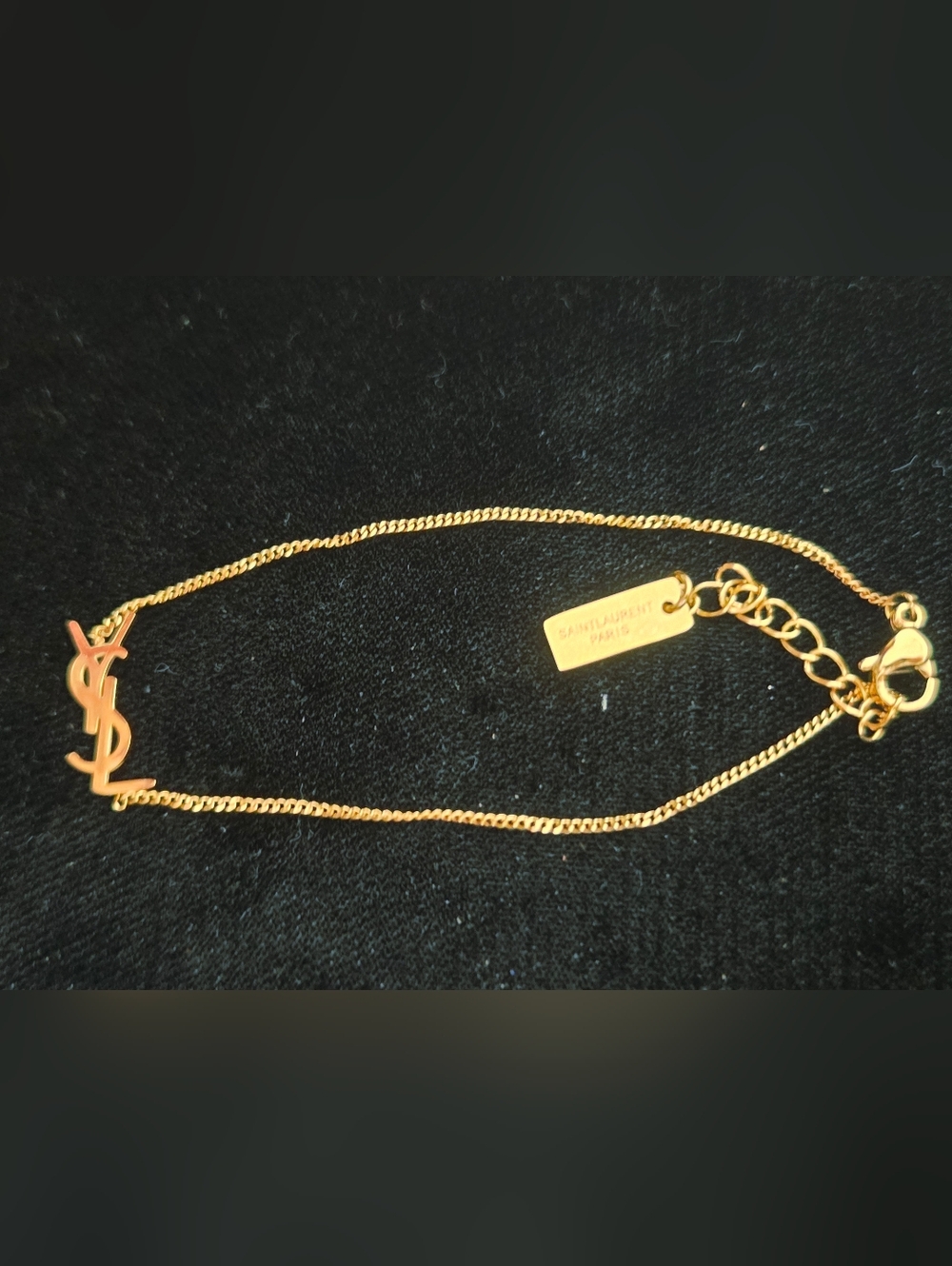Saint Laurent Gold YSL Logo Bracelet - Picture 2 of 4